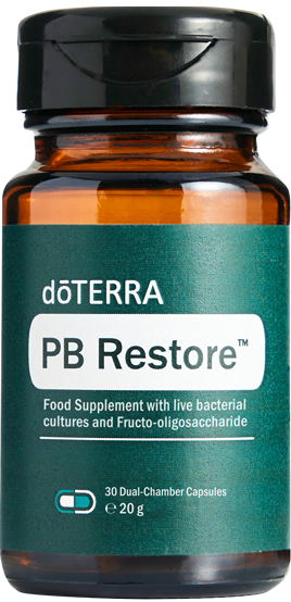 PB Restore™ Food Supplement with live bacterial cultures and Fructo-oligosaccharide 30 capsules