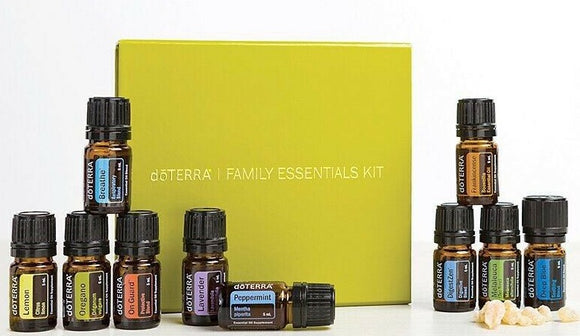 doTERRA The Family Essentials Kit. Top 10 X 5ml Essential Oils Gift Box - Anahata Green LTD.